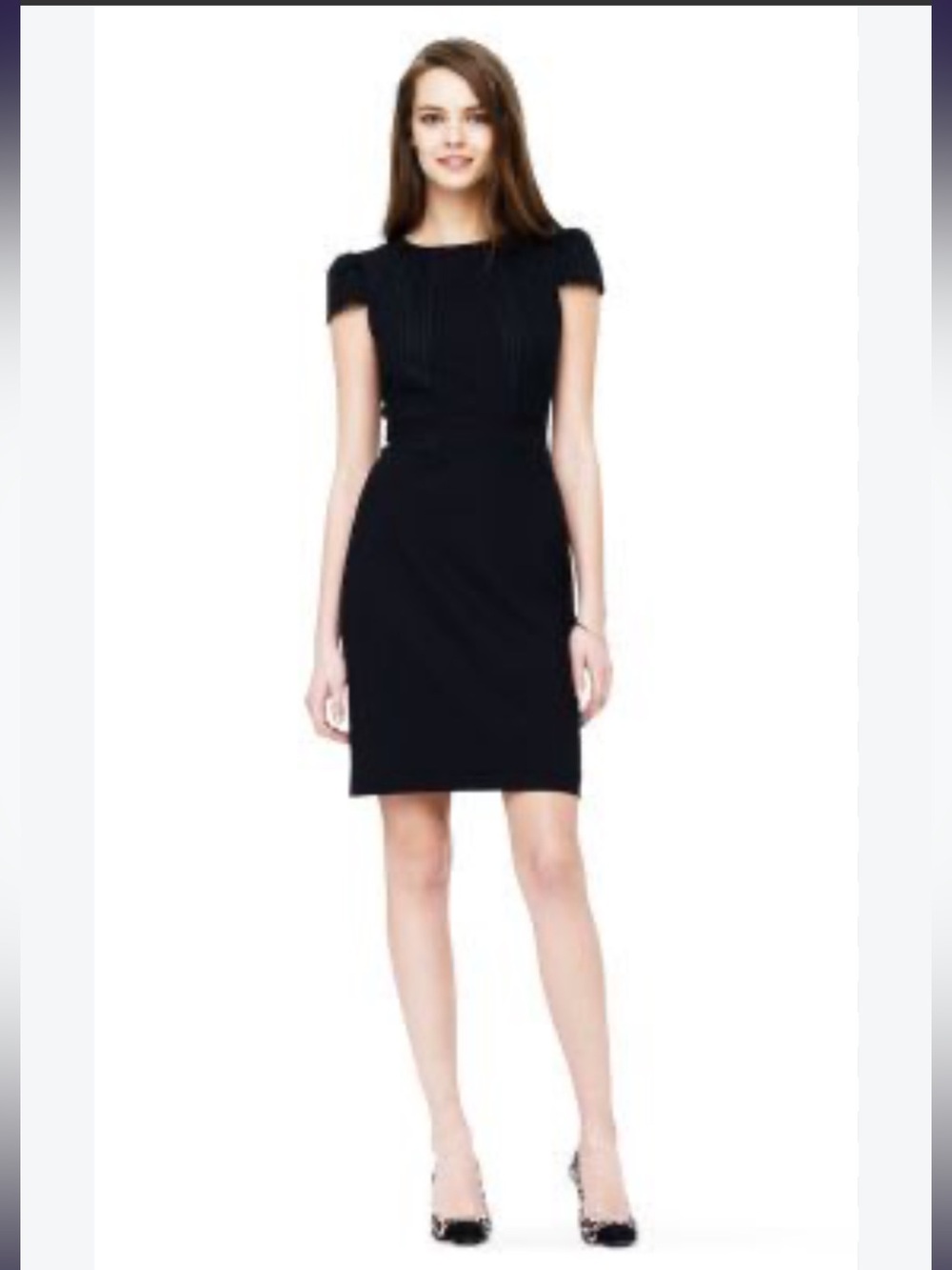 Club Monaco Italian Wool Black Pinstripe Ariana Sheath Dress